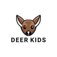 eenvoudig mascotte vector logo ontwerp van muis herten kids