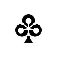logo-ontwerp vector dubbele betekenis combinatie van thuis en poker