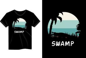 de zomer komt eraan met vintage t-shirtontwerp voor surfers vector