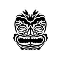 maori patroon gezicht. Samoaanse stijl masker. Polynesische stijl tatoeage of print. vector