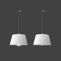 vector set van realistische witte lichten. plafondlamp in loftstijl.