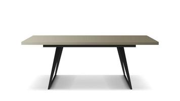 loft-stijl tafel geïsoleerd op een witte achtergrond. een tafel met een houten oppervlak en een zwart metalen frame. vector. vector