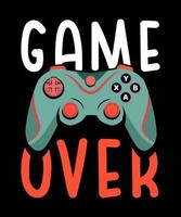 game over gaming tshirt ontwerp vector