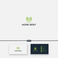 huis eenvoudig boom minimalistisch logo natuur vector