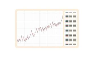 spreadsheet voor gegevensanalyse voor financieel rapport met grafiek en grafiek. webbanner illustratie vector