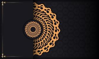 donkere luxe achtergrond met abstract ornament. elegante en klassieke elementen. vector