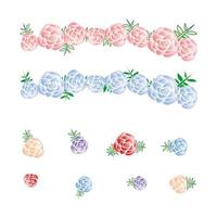 kroon roze en blauw roze bloem, diadeem. hoofd krans. bloem halo. decoratie. hoofdband. bloem hoofdband. vector