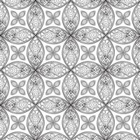 Naadloze bloemmotief. Lineair ornament. Abstracte achtergrond vector