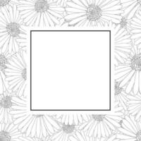 aster, madeliefje bloem overzicht bannerkaart vector