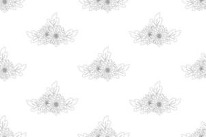 chrysant bloem naadloos op witte achtergrond vector