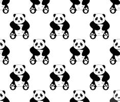 schattige panda op witte achtergrond vector