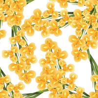 oranje irisbloem op witte achtergrond vector