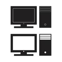 computer bureaublad pictogram vectorillustratie. pc plat bord. vector