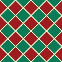groen rood raster kerst schaakbord diamant achtergrond vector