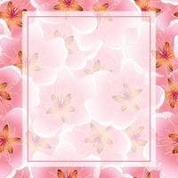 perzik kersenbloesem banner achtergrond vector