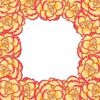 begonia bloem, picotee sunburst border vector