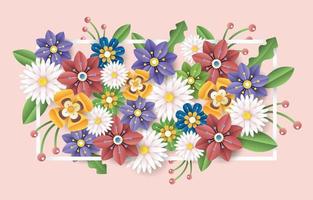 bloemen lente achtergrond vector