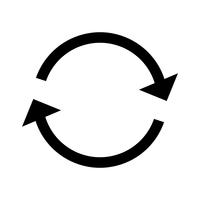 Herhaal Glyph Black-pictogram vector