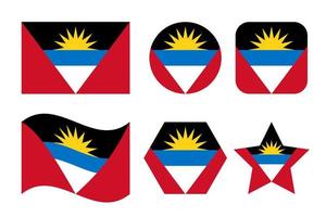antigua en barbuda vlag eenvoudige illustratie voor onafhankelijkheidsdag of verkiezing vector