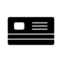 Atm-kaart Glyph Black-pictogram vector