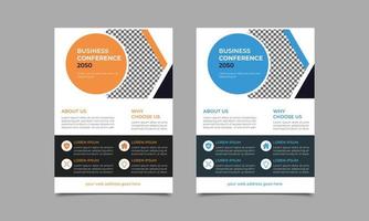 conferentie flyer ontwerpsjabloon lay-out. vectorillustratie. vector