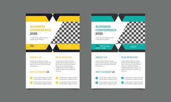 professionele zakelijke conferentie sociale media flyer ontwerpsjabloon lay-out. vector