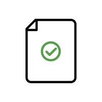 document leeg met checklist pictogram vector. vector