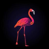 flamingo's figuur lijntekeningen. de bedrade waadvogel afbeelding achtergrond. vector