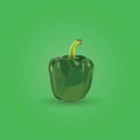 mooie groene paprika vector