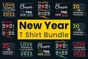 nieuwjaar t-shirt typografie ontwerp vector