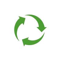 groene recycle pijl logo ontwerpconcept. vectorillustratie. vector