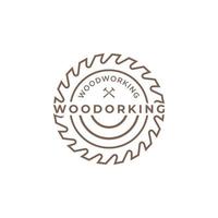 houtbewerking logo ontwerpconcept. vectorillustratie. vector