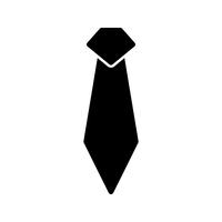 Tie Glyph Black pictogram vector