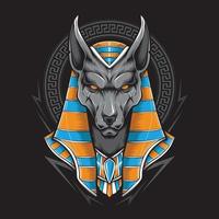 Egyptisch anubis vector tshirt ontwerp