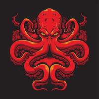 boos rood octopus vector logo