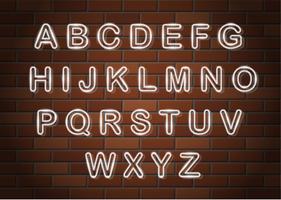 gloeiende neon letters Engelse alfabet vectorillustratie vector