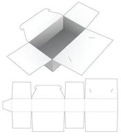 korte doos met gestanste sjabloon met vergrendelde punt vector