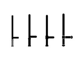 politie wapenstok pictogram ontwerp sjabloon vector geïsoleerd