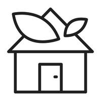 ecologie groene huis icon set vector