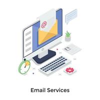 concepten voor e-mailservices vector