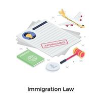 immigratierecht concepten vector