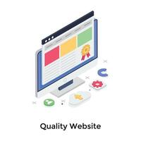 kwaliteit website concepten vector