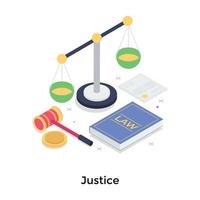 rechtvaardigheid schaal concepten vector
