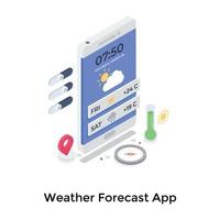 weersvoorspelling app vector