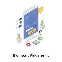 biometrische vingerafdrukconcepten vector