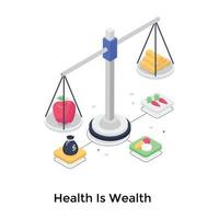 gezondheid is rijkdom vector