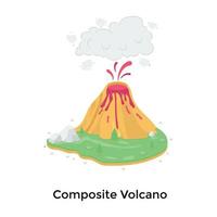 samengestelde vulkaanconcepten vector