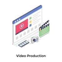 concepten voor videoproductie vector