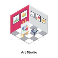 kunst studio concepten vector