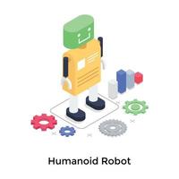 humanoïde robotconcepten vector